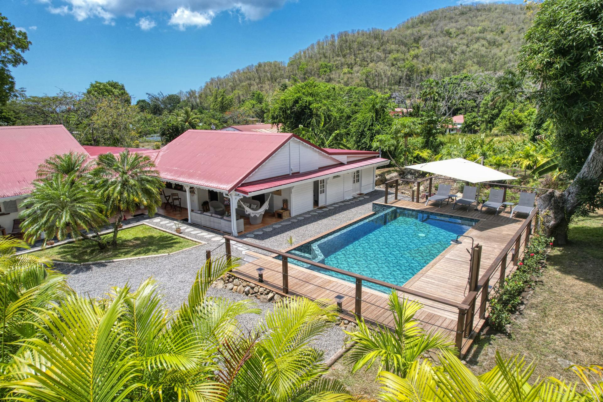 1.Location villa piscine 200 Grande Anse Deshaies Guadeloupe